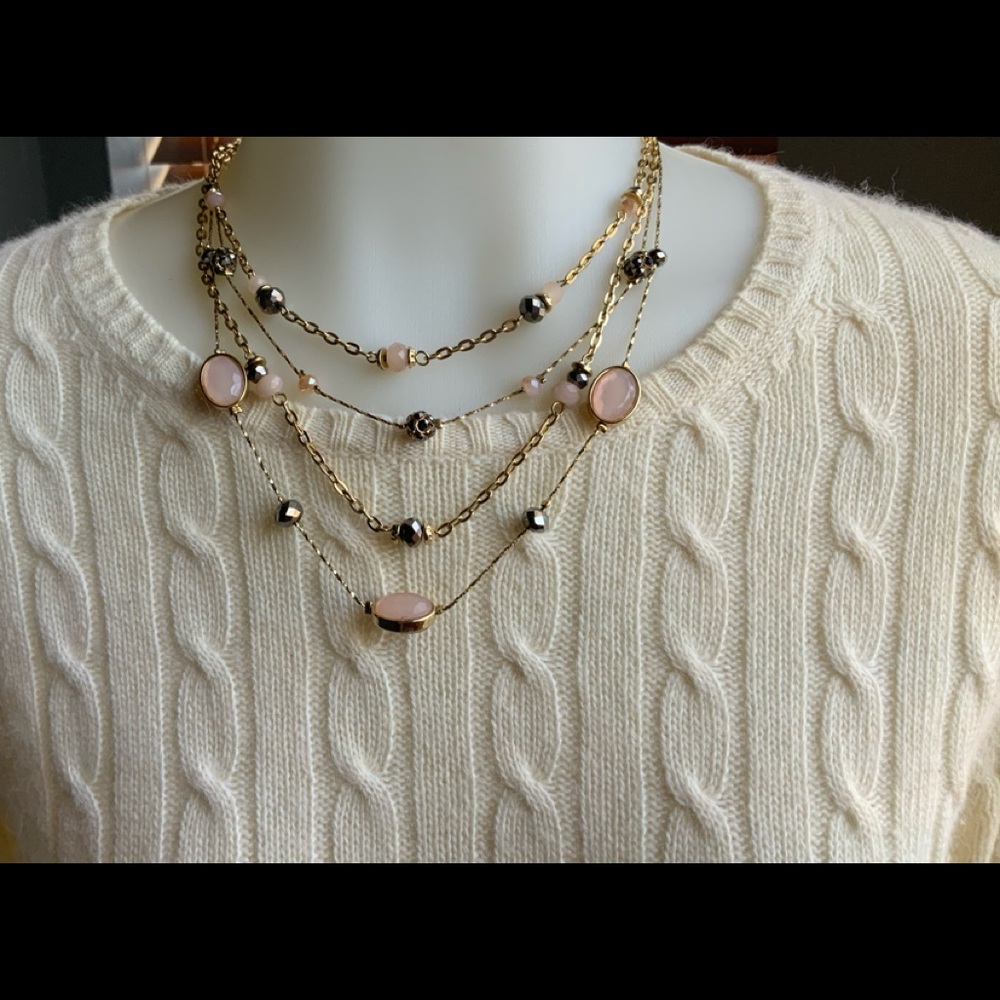 Gold and pink necklace